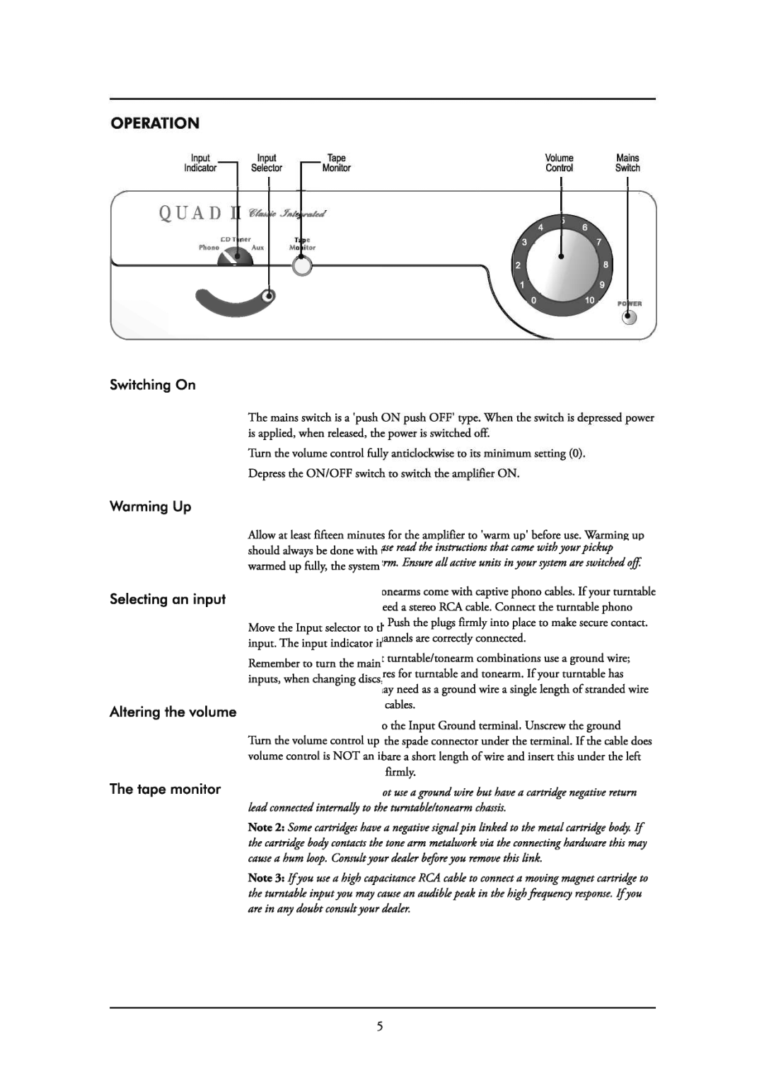 QUAD QUAD 2 manual 