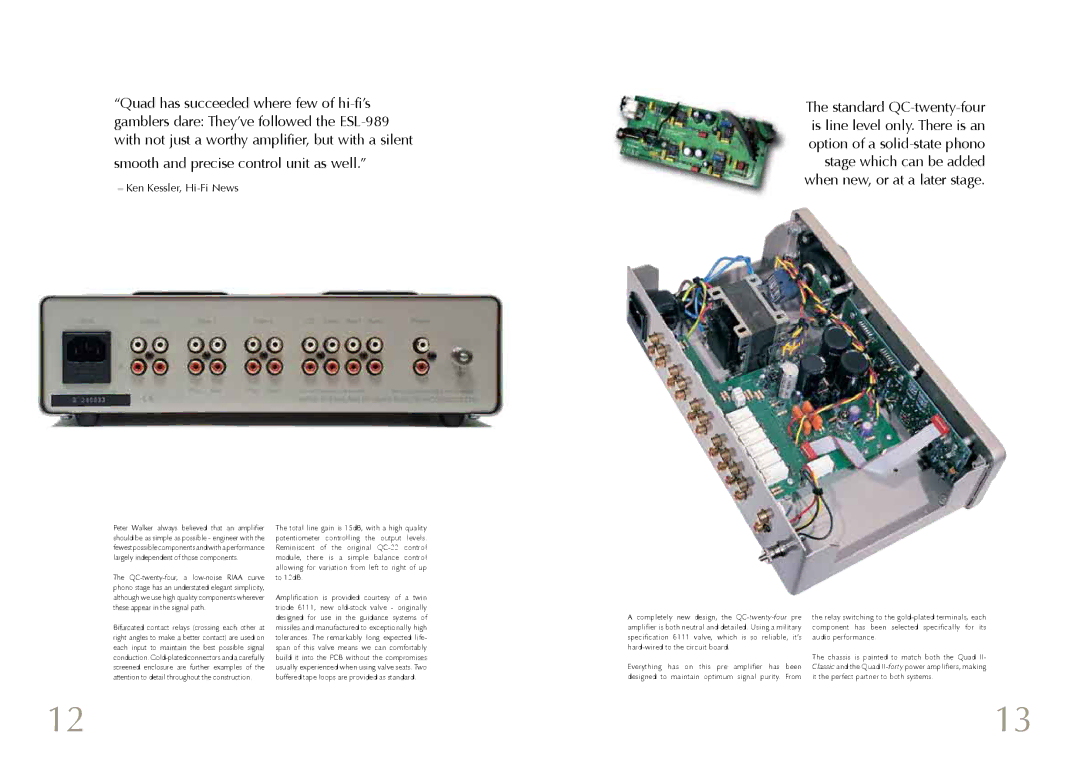 QUAD QUAD II-FORTY manual Ken Kessler, Hi-Fi News 