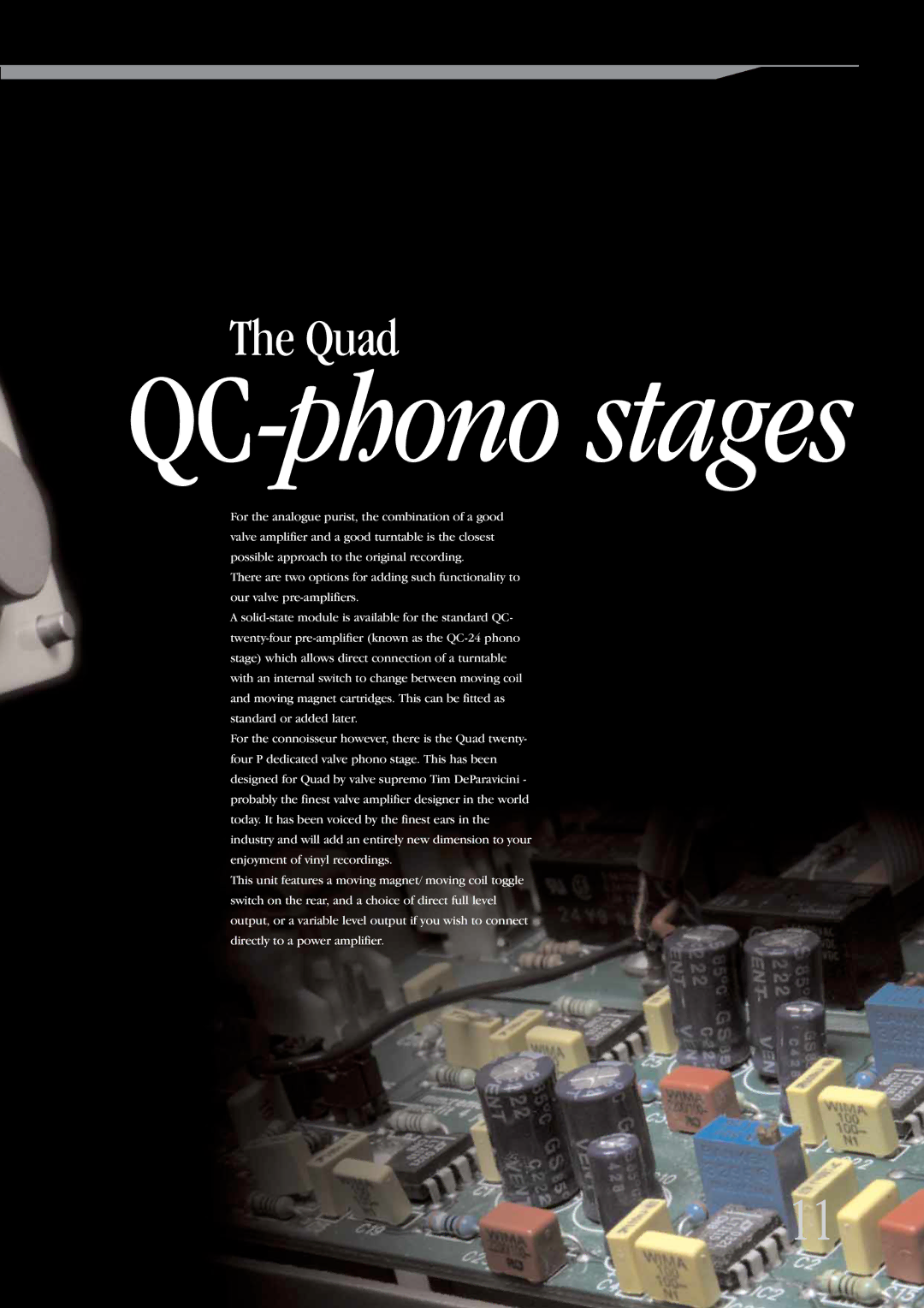 QUAD Vaccume Tube Amplifier Systems manual QC-phono stages 