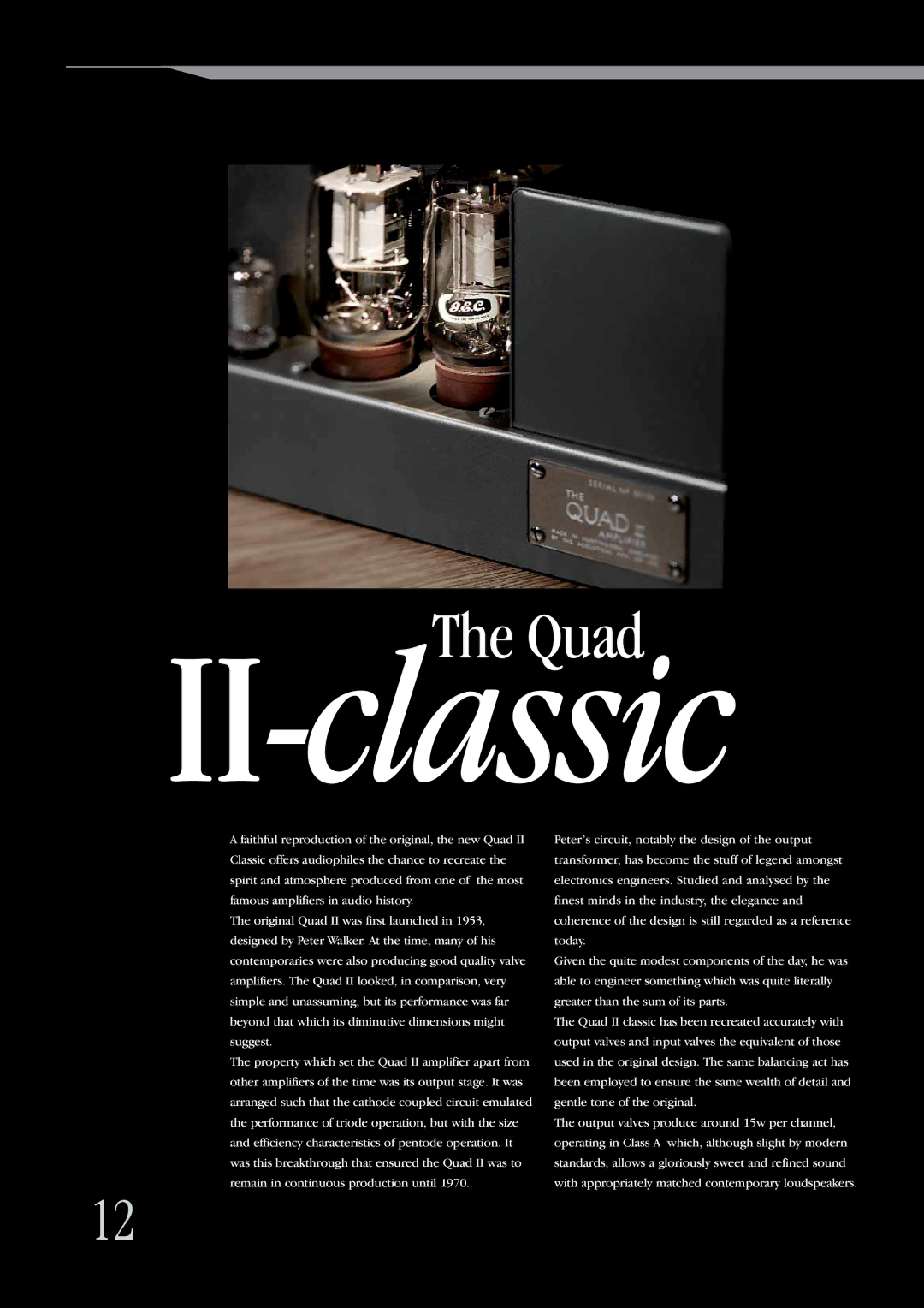 QUAD Vaccume Tube Amplifier Systems manual II-classic 