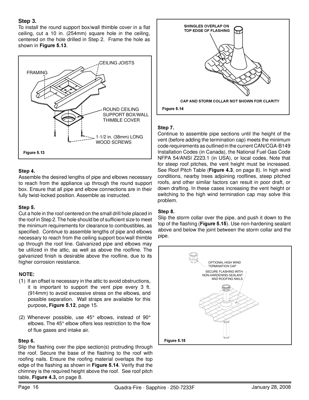 Quadra-Fire SAPPH-D-CWL, 839-1460, 839-1390, SAPPH-D-CSB, 839-1440 owner manual Step 