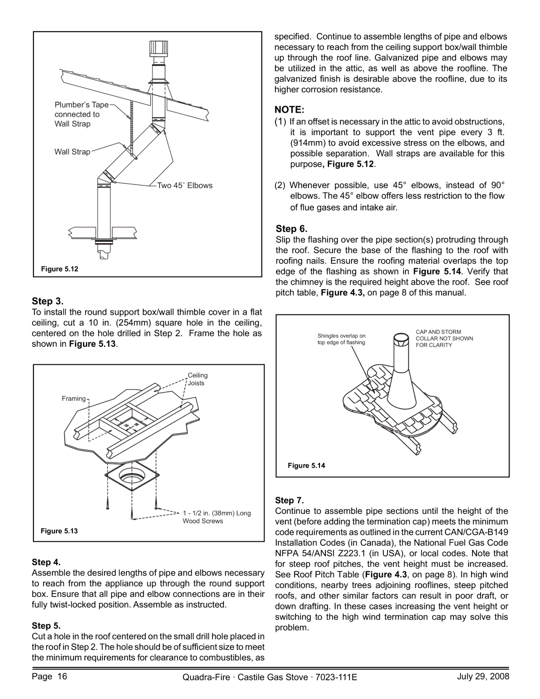 Quadra-Fire CASTILE-GAS-MBK, CASTILE-GAS-CSB, 7023-111E, CASTILE-GAS-PMH owner manual Step 