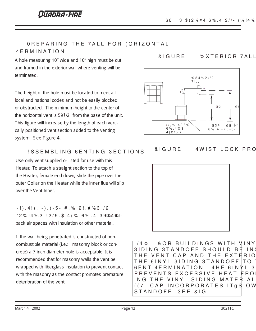 Quadra-Fire DV400S owner manual Preparing the Wall for Horizontal Termination, Assembling Venting Sections 