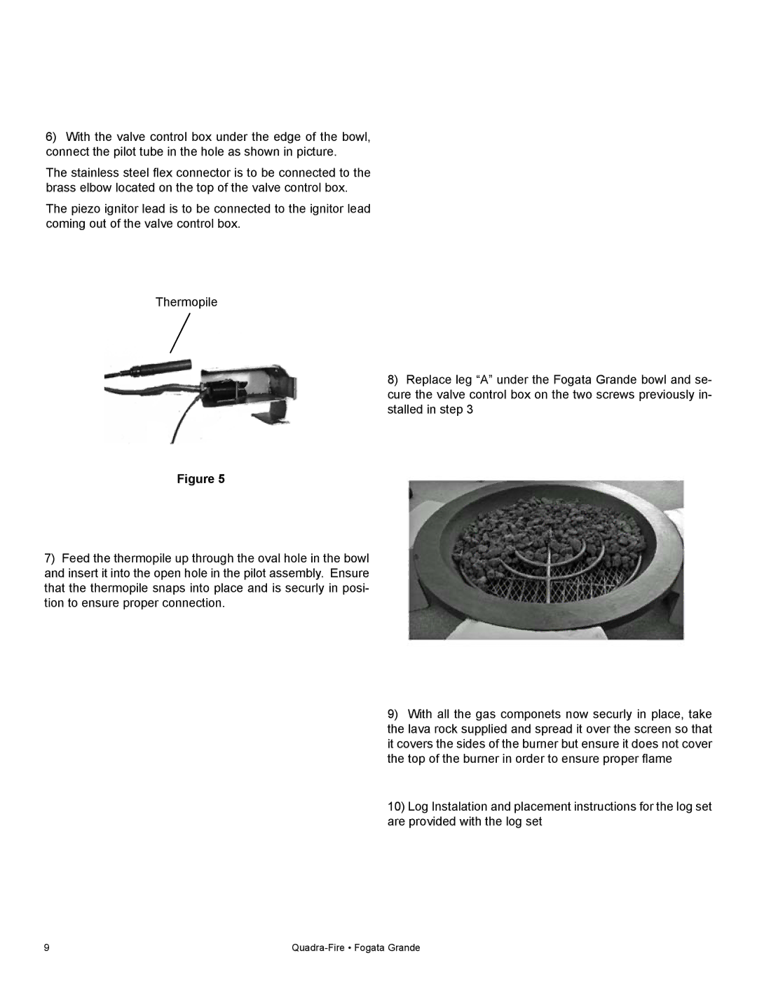 Quadra-Fire FG21SP-LP owner manual Quadra-Fire Fogata Grande 