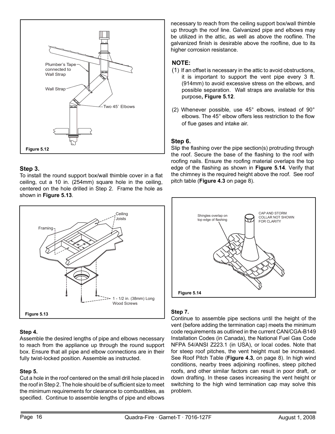 Quadra-Fire GARNET-D-PMH, GARNET-MBK, GARNET-D-MBK, GARNET-D-CWL, GARNET-D-CSB owner manual Step 