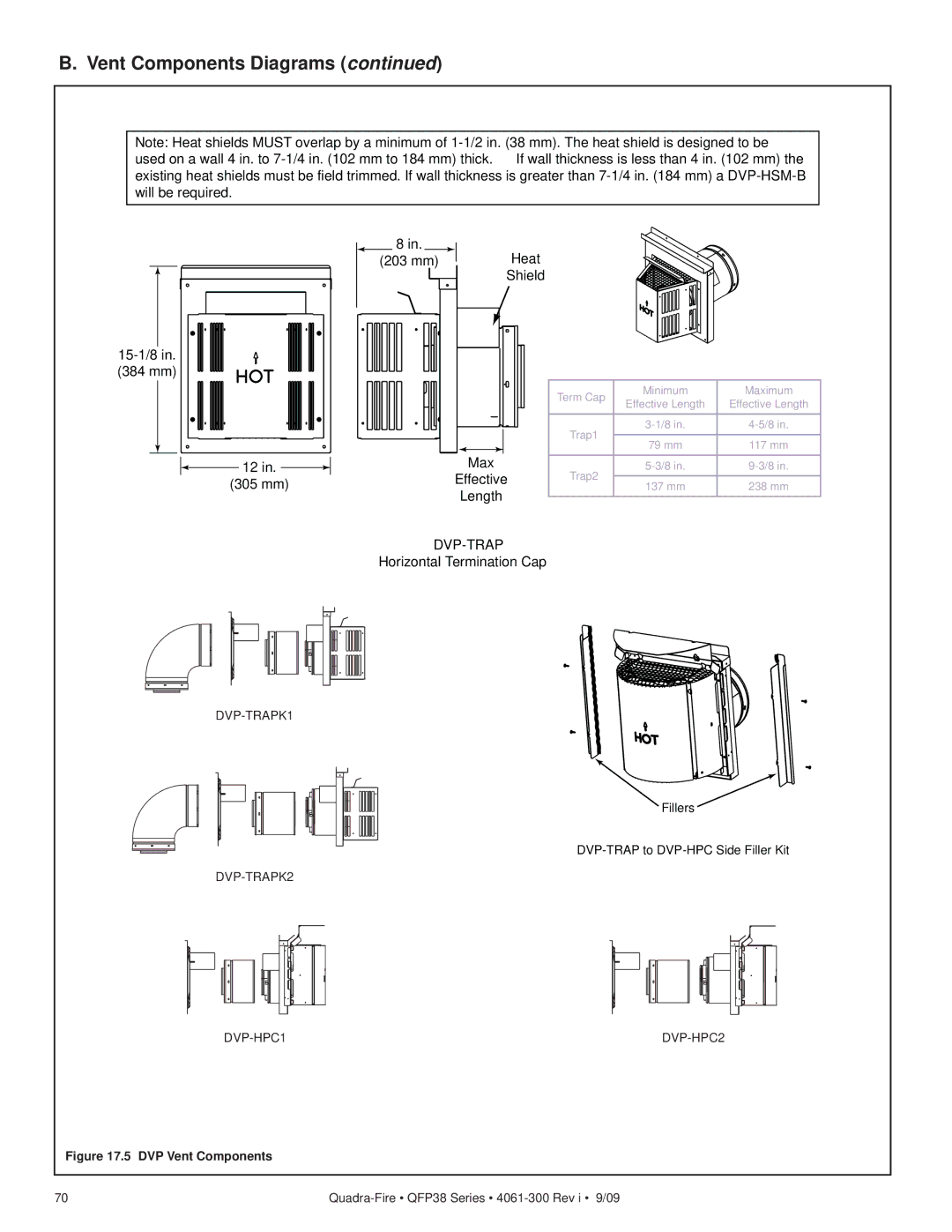 Quadra-Fire QFP38-NG, QFP38-LP owner manual Dvp-Trap 