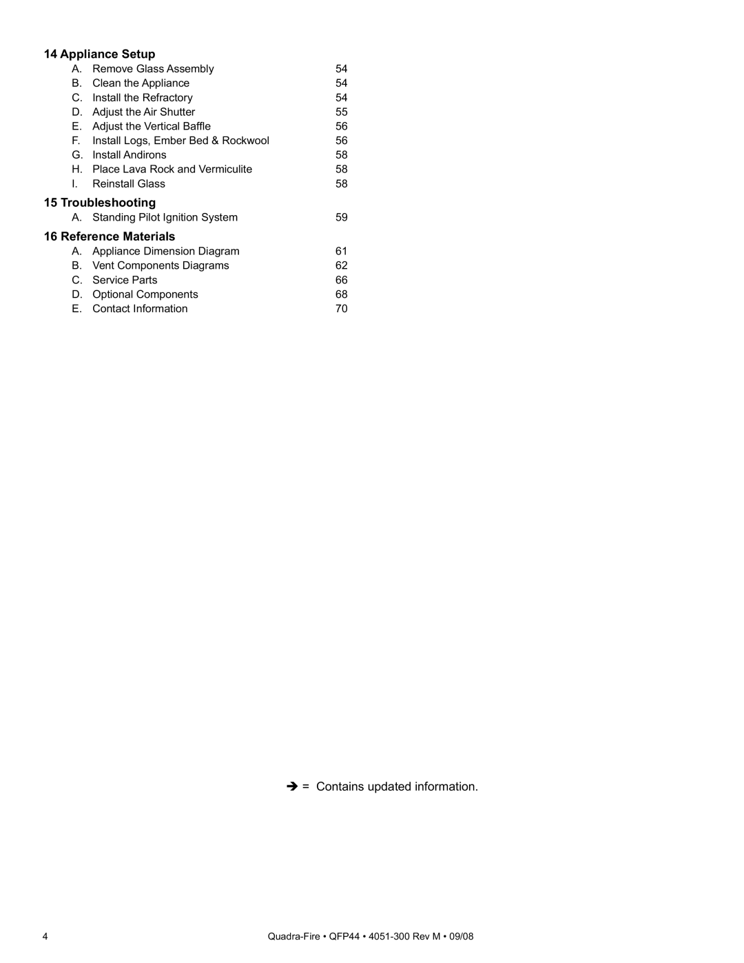 Quadra-Fire QFP44 owner manual Troubleshooting 