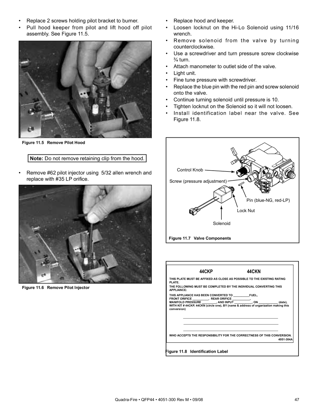 Quadra-Fire QFP44 owner manual 44CKP 