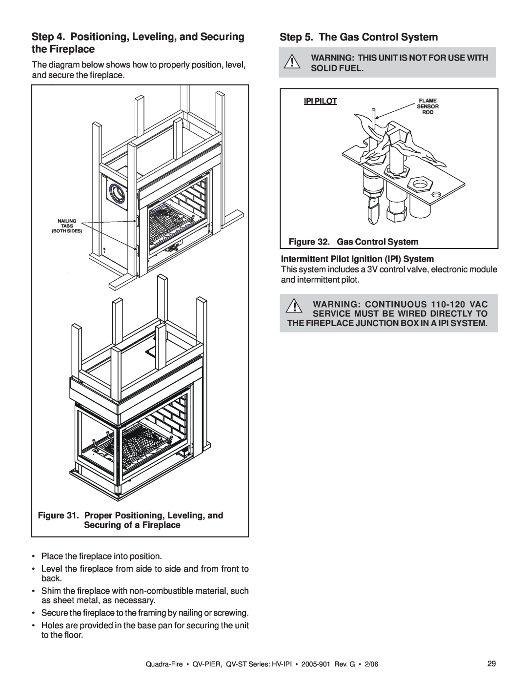 Quadra-Fire QV-ST, QV-PIER owner manual The Gas Control System 