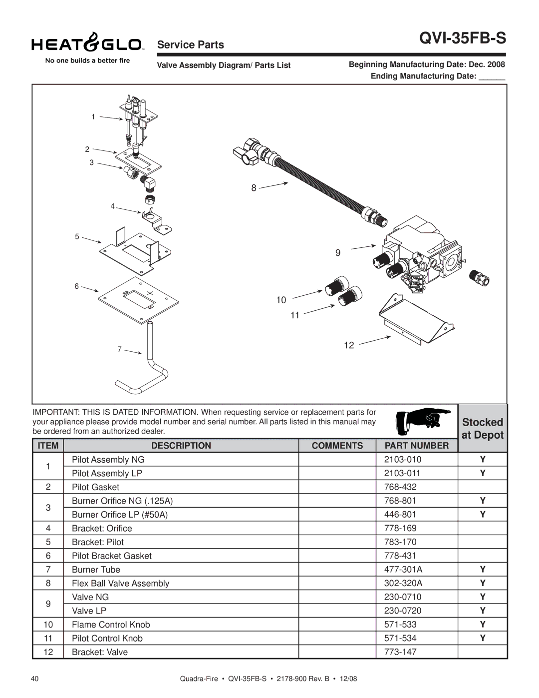 Quadra-Fire QVI-35FB-S owner manual 