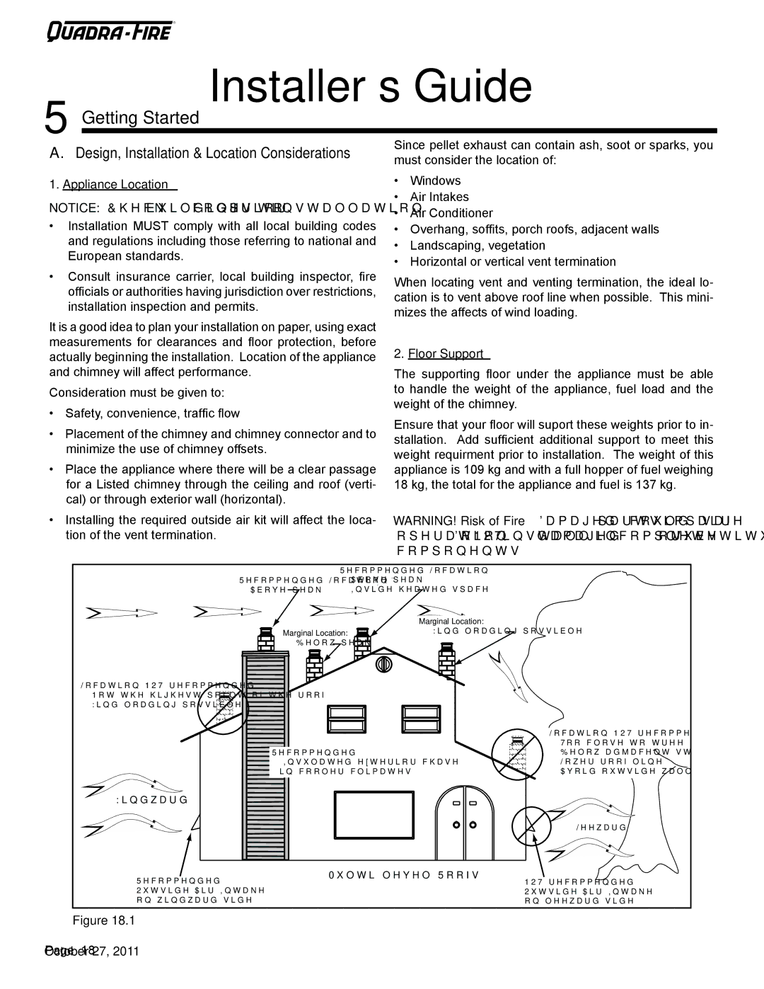 Quadra-Fire SANTAFEI-CE-MBK, CASTILEI-CE-MBK owner manual Getting Started, Appliance Location, Floor Support 