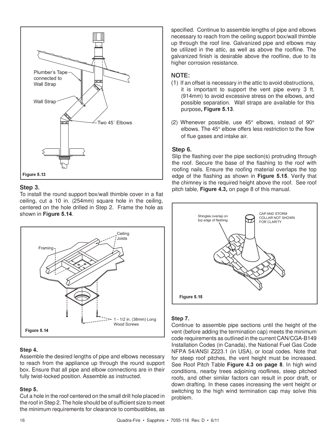 Quadra-Fire SAPPHIRE-MBK, SAPPHIRE-D-MBK, SAPPHIRE-D-PMH, SAPPHIRE-D-CSB owner manual Step 