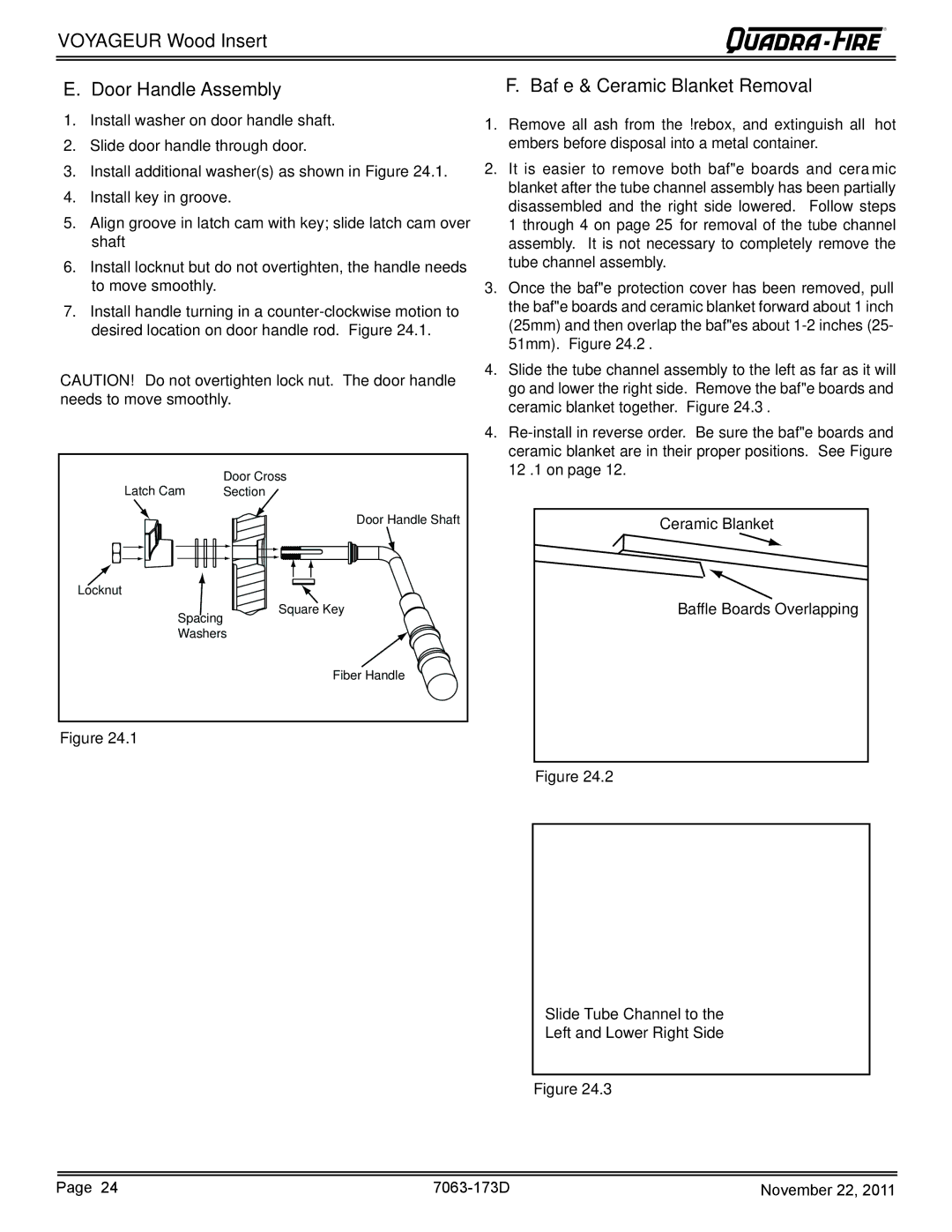 Quadra-Fire VOYAGEUR-PMH, VOYAGEUR-MBK owner manual Door Cross 