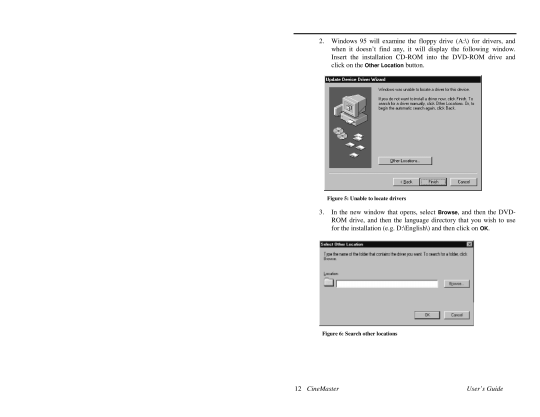 Quadrant tech C-1.2D manual Unable to locate drivers 