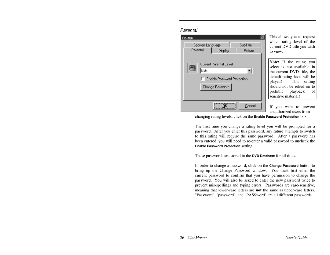 Quadrant tech C-1.2D manual Parental 