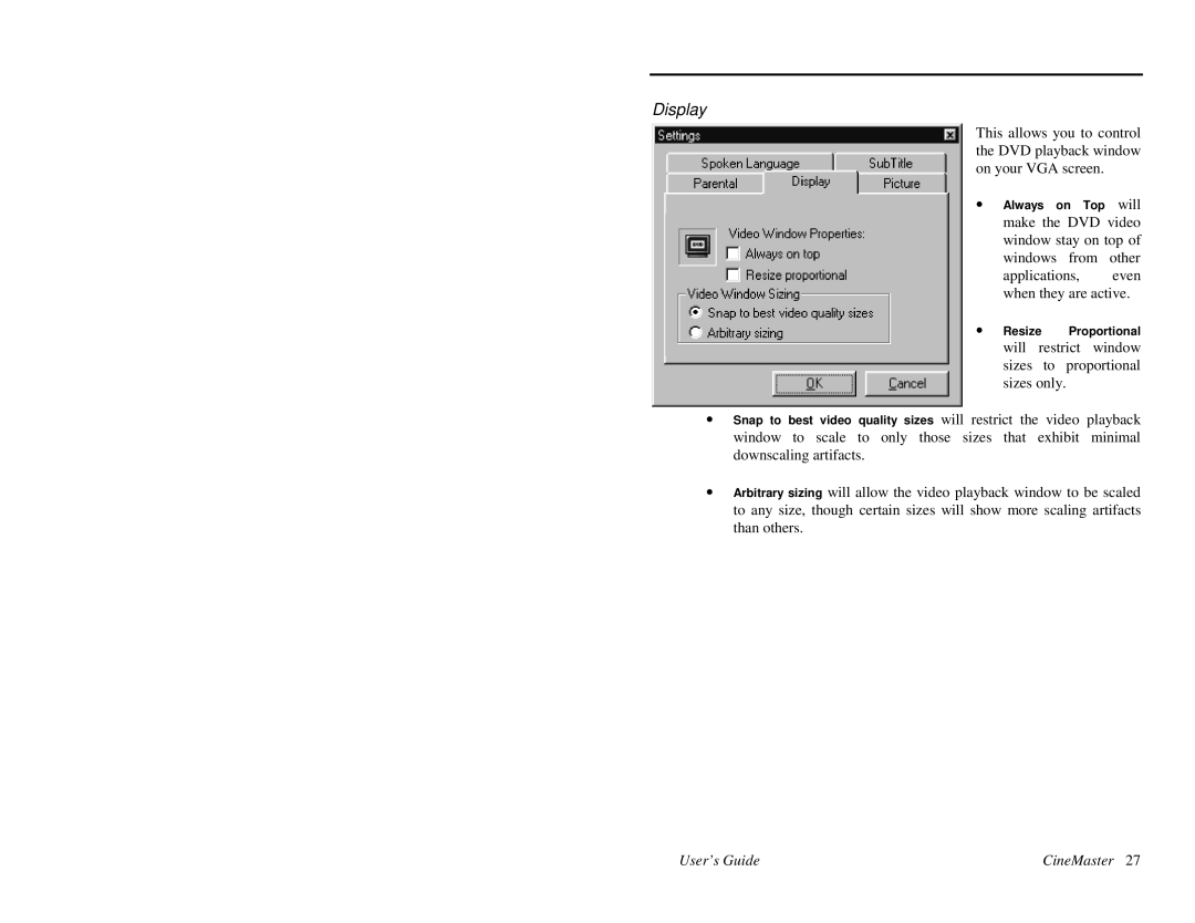 Quadrant tech C-1.2D manual Display 