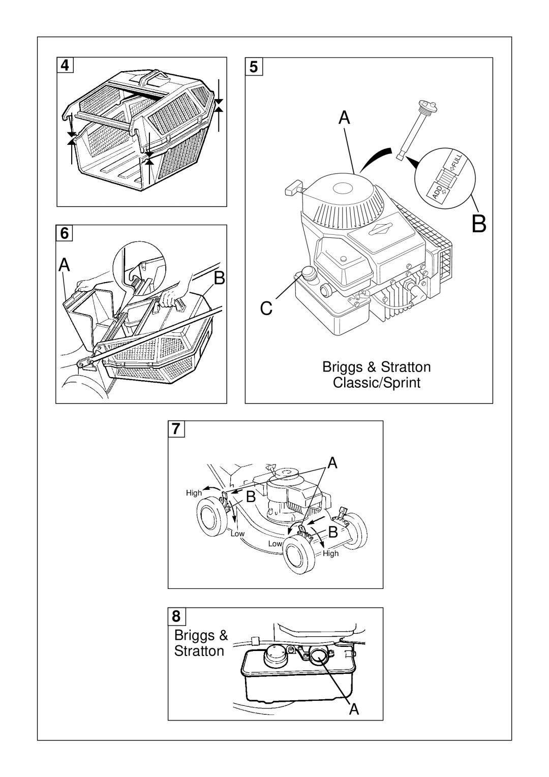 Qualcast 16/18 manual Briggs & Stratton 