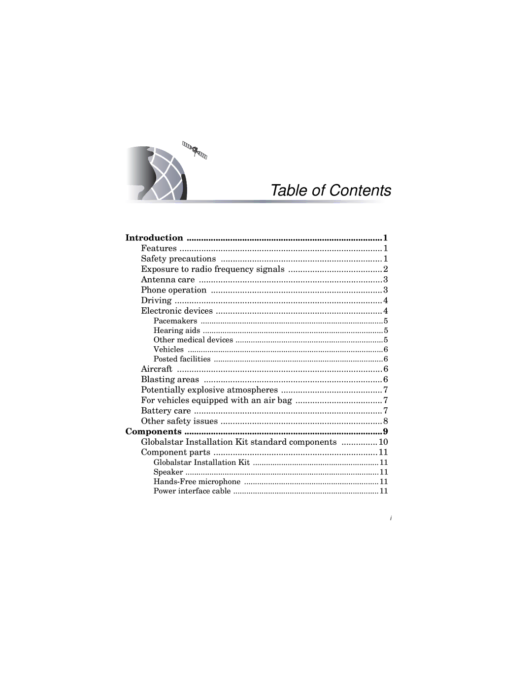 Qualcomm GIK-1700 manual Table of Contents 