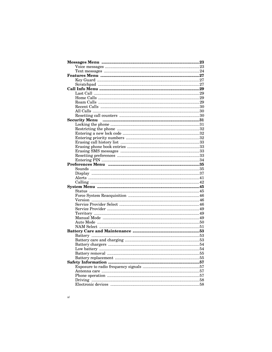 Qualcomm GSP-1600 manual Messages Menu 