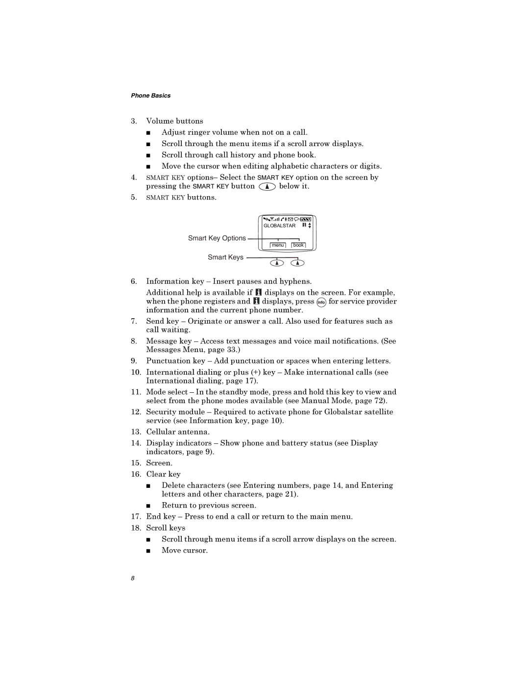 Qualcomm GSP-1600 manual 9ROXPHEXWWRQV $GMXVWULQJHUYROXPHZKHQQRWRQDFDOO, 6FUROOWKURXJKFDOOKLVWRU\DQGSKRQHERRN, Fdoozdlwlqj 