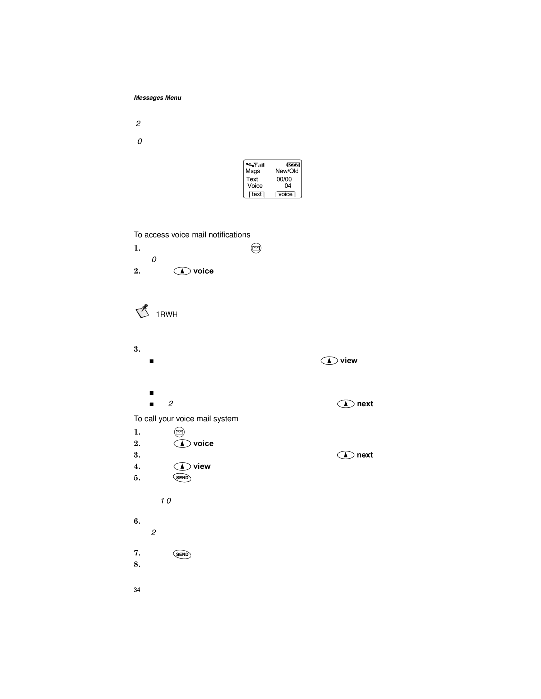 Qualcomm GSP-1600 manual To access voice mail notifications, To call your voice mail system, Qhw 