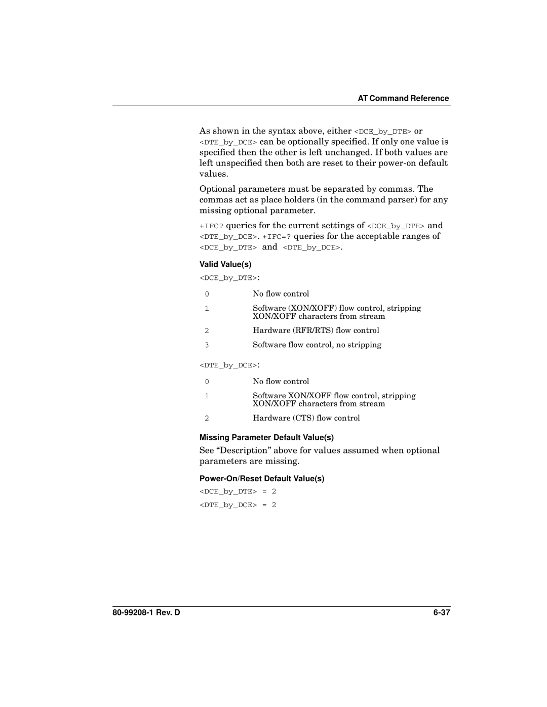 Qualcomm GSP-1620 specifications DCEbyDTE 