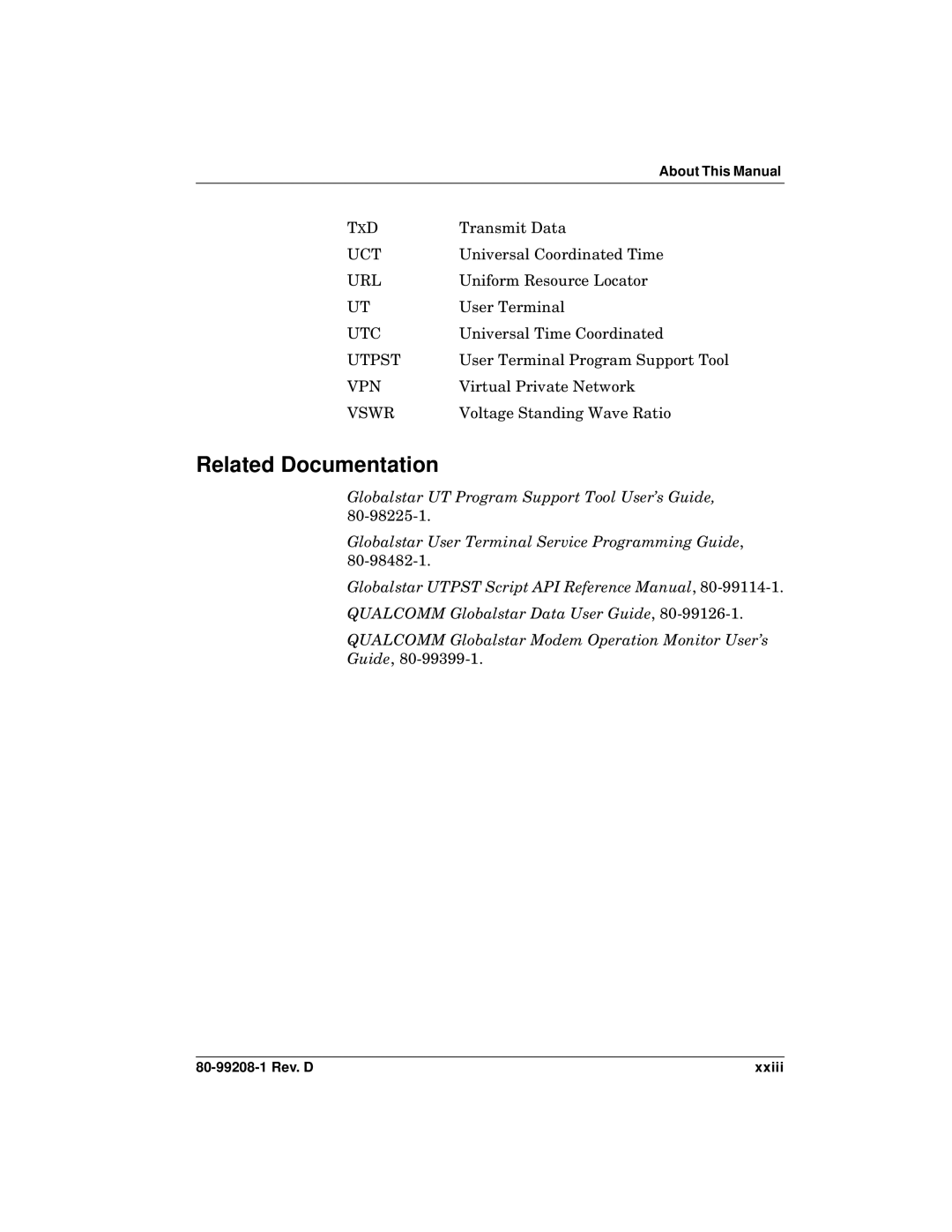 Qualcomm GSP-1620 specifications Related Documentation 