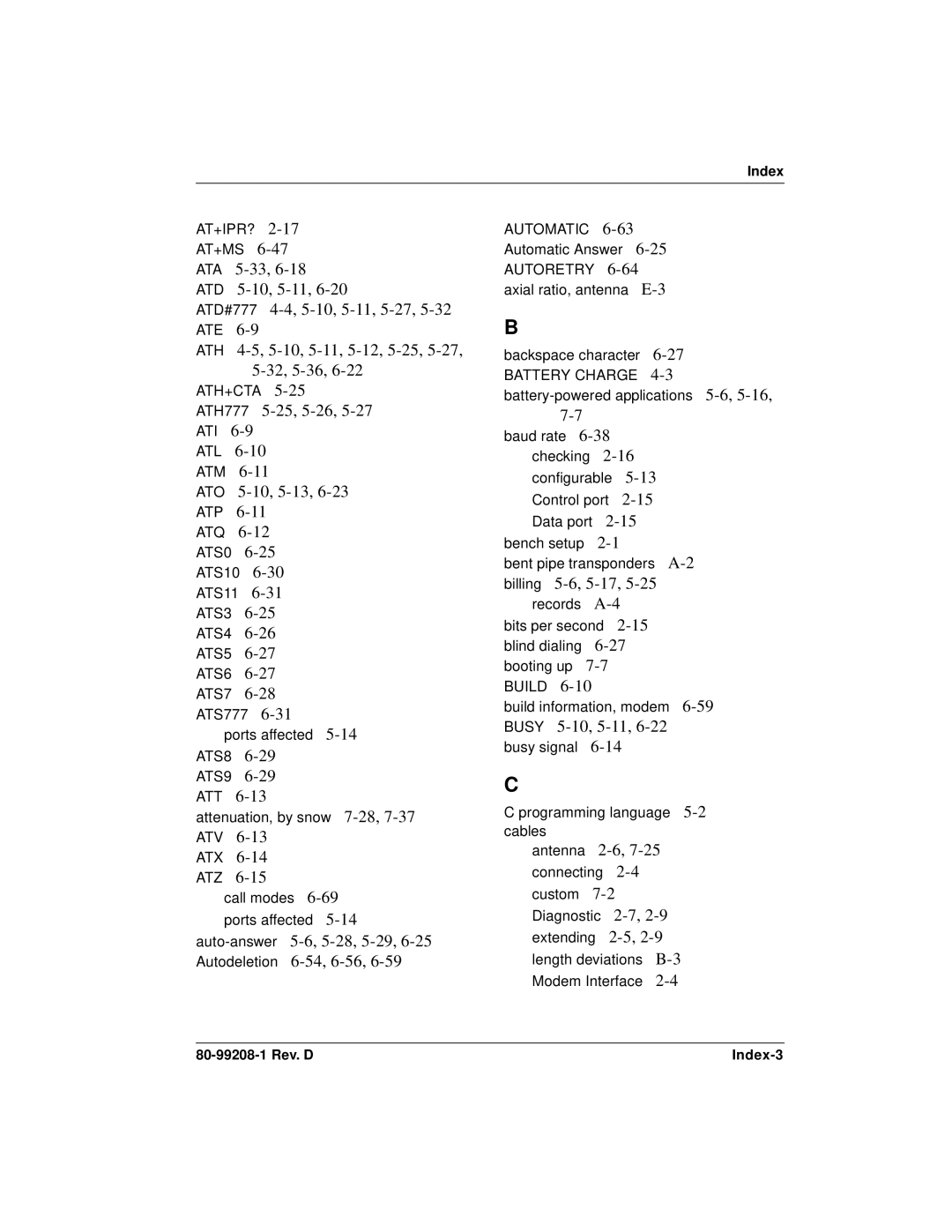 Qualcomm GSP-1620 specifications ATH 4-5, 5-10, 5-11, 5-12, 5-25 32, 5-36, 25, 5-26, 10, 5-13 