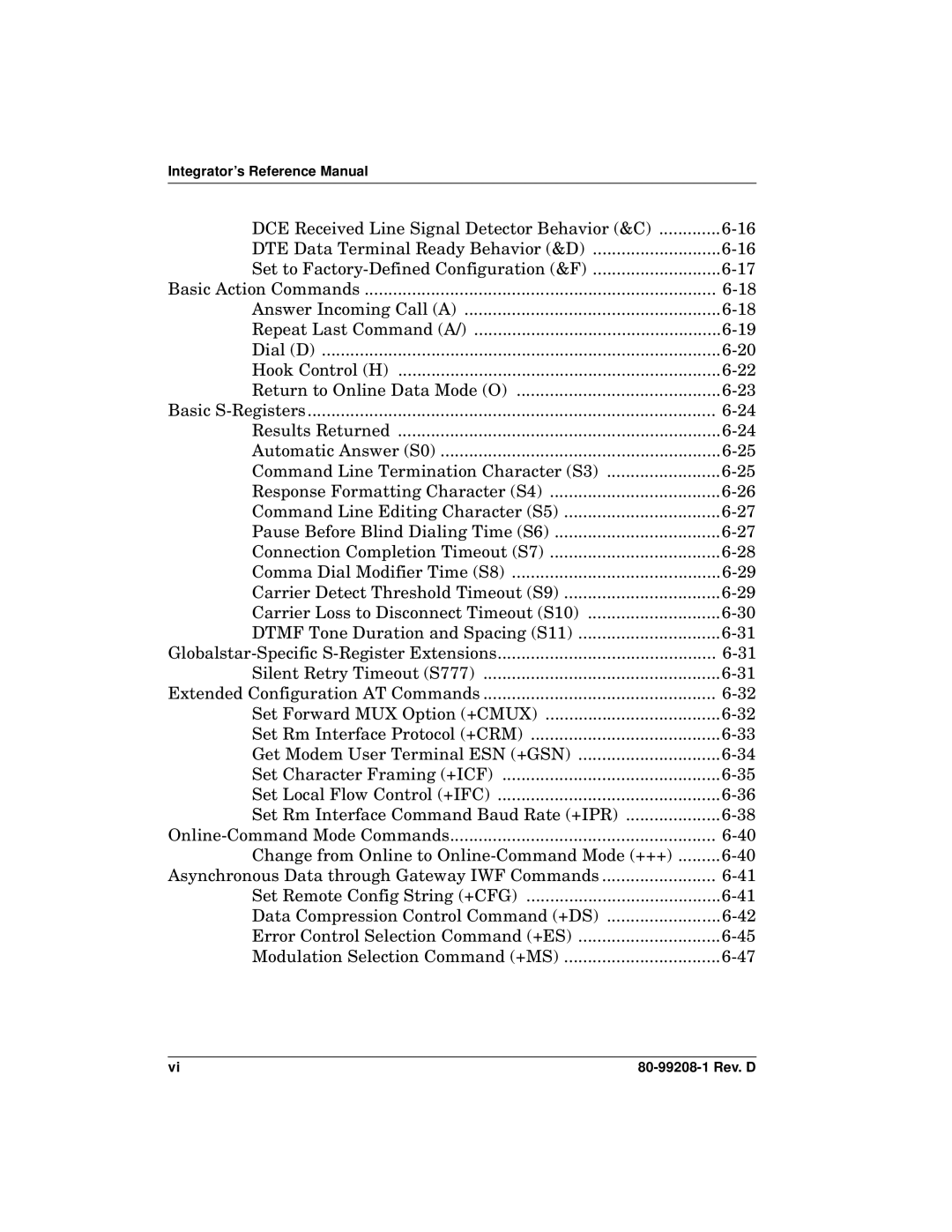 Qualcomm GSP-1620 specifications Integrator’s Reference Manual 