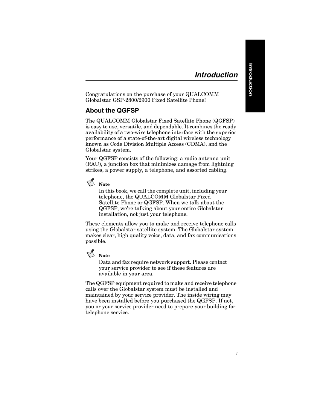 Qualcomm GSP-2800, GSP-2900 manual Introduction, About the Qgfsp 