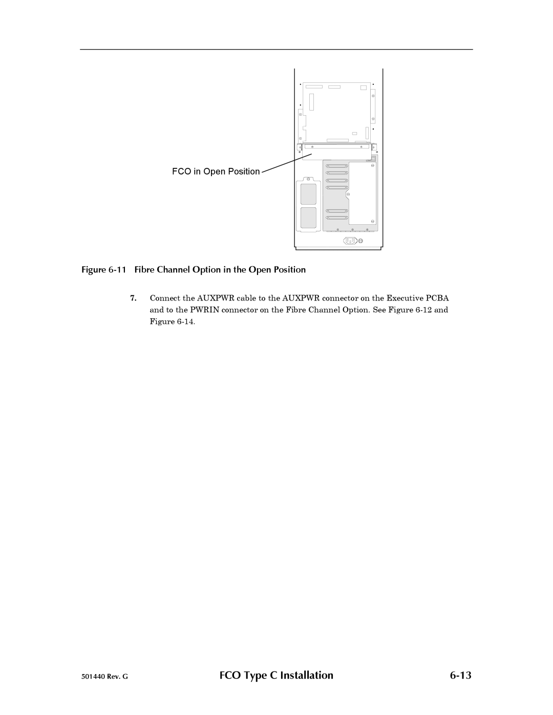 Qualstar 501440 Rev. G operation manual Fibre Channel Option in the Open Position 