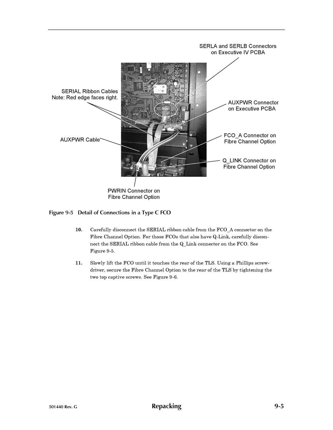 Qualstar 501440 Rev. G operation manual Detail of Connections in a Type C FCO 