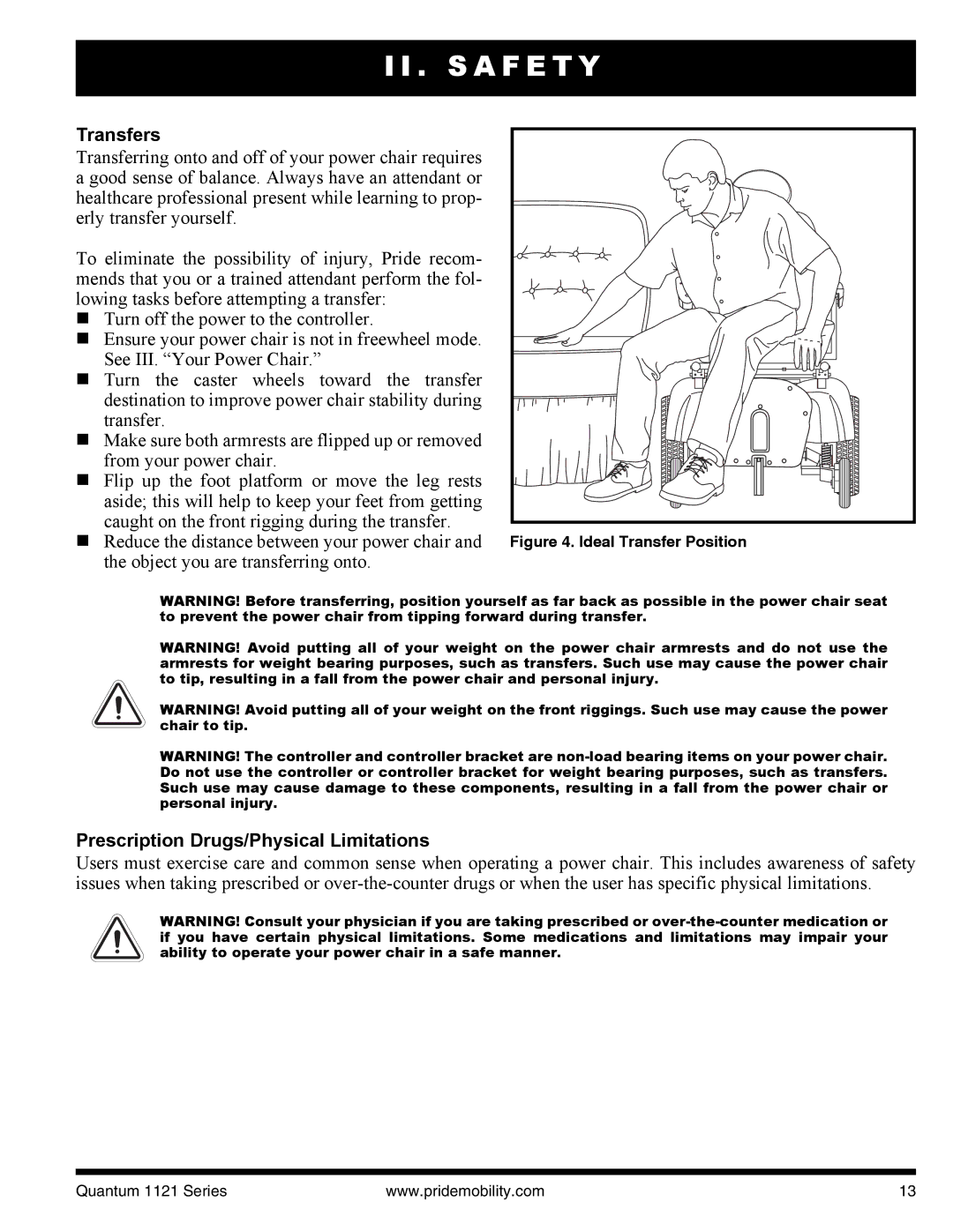 Quantum 1121 3SP, 1121 3MP manual Transfers, Prescription Drugs/Physical Limitations 