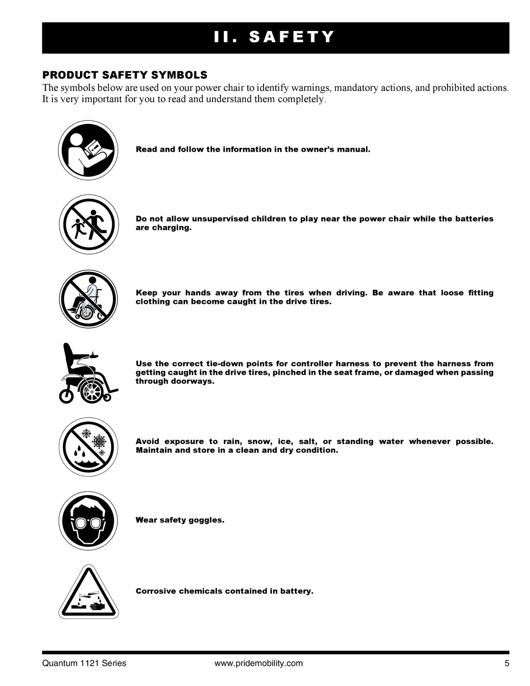 Quantum 1121 3SP, 1121 3MP manual S a F E T Y, Product Safety Symbols 