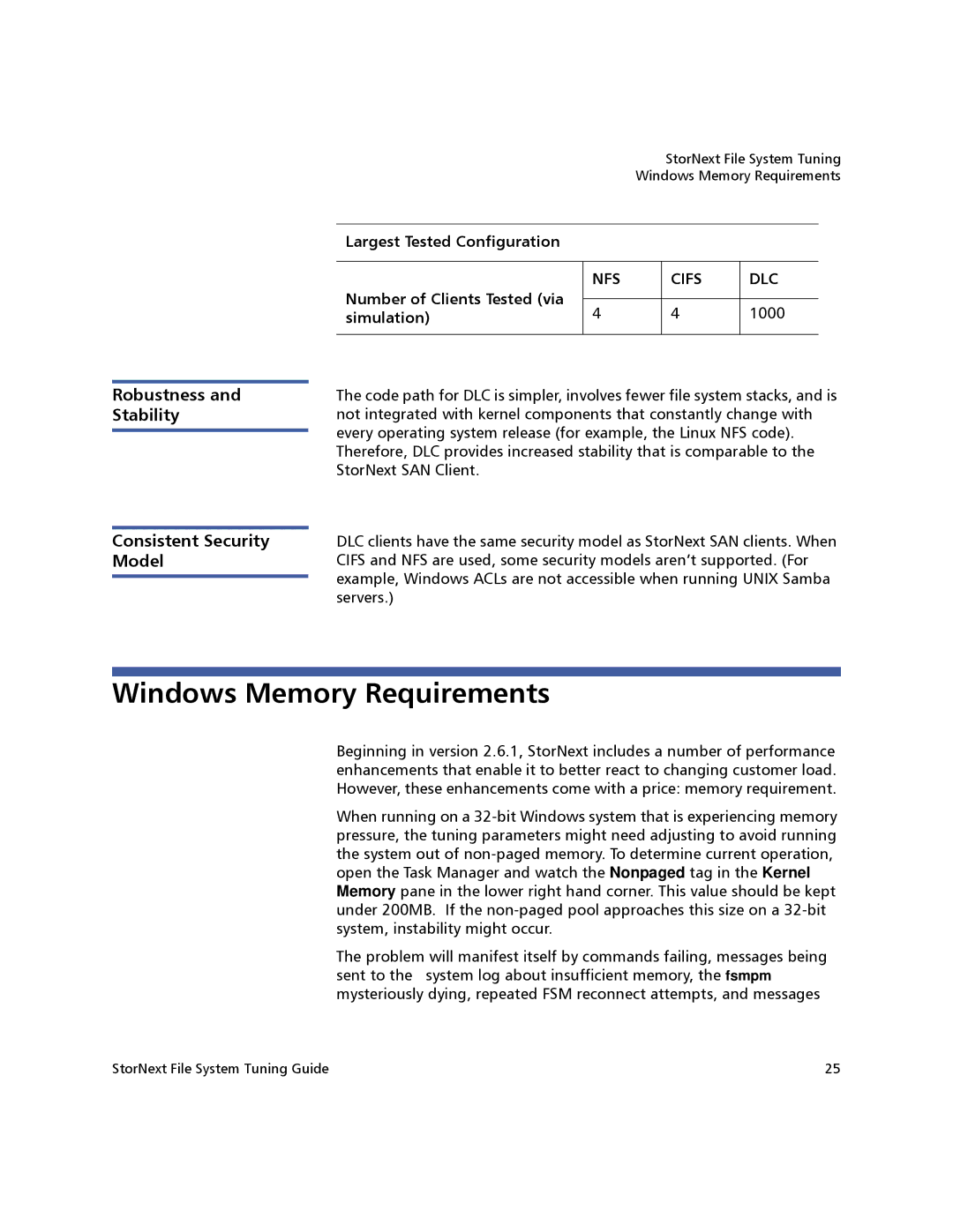 Quantum 3.1.4.1 manual Windows Memory Requirements, Robustness and Stability Consistent Security Model 