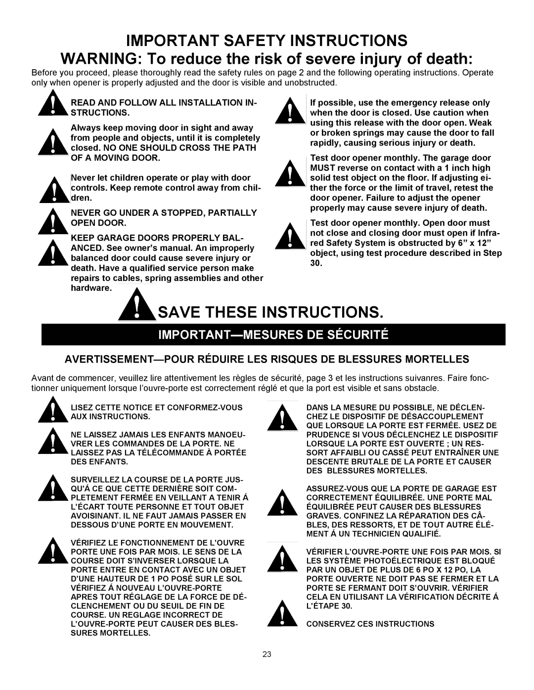 Quantum 3316, 3314, 3214, 3414 user manual Important Safety Instructions 