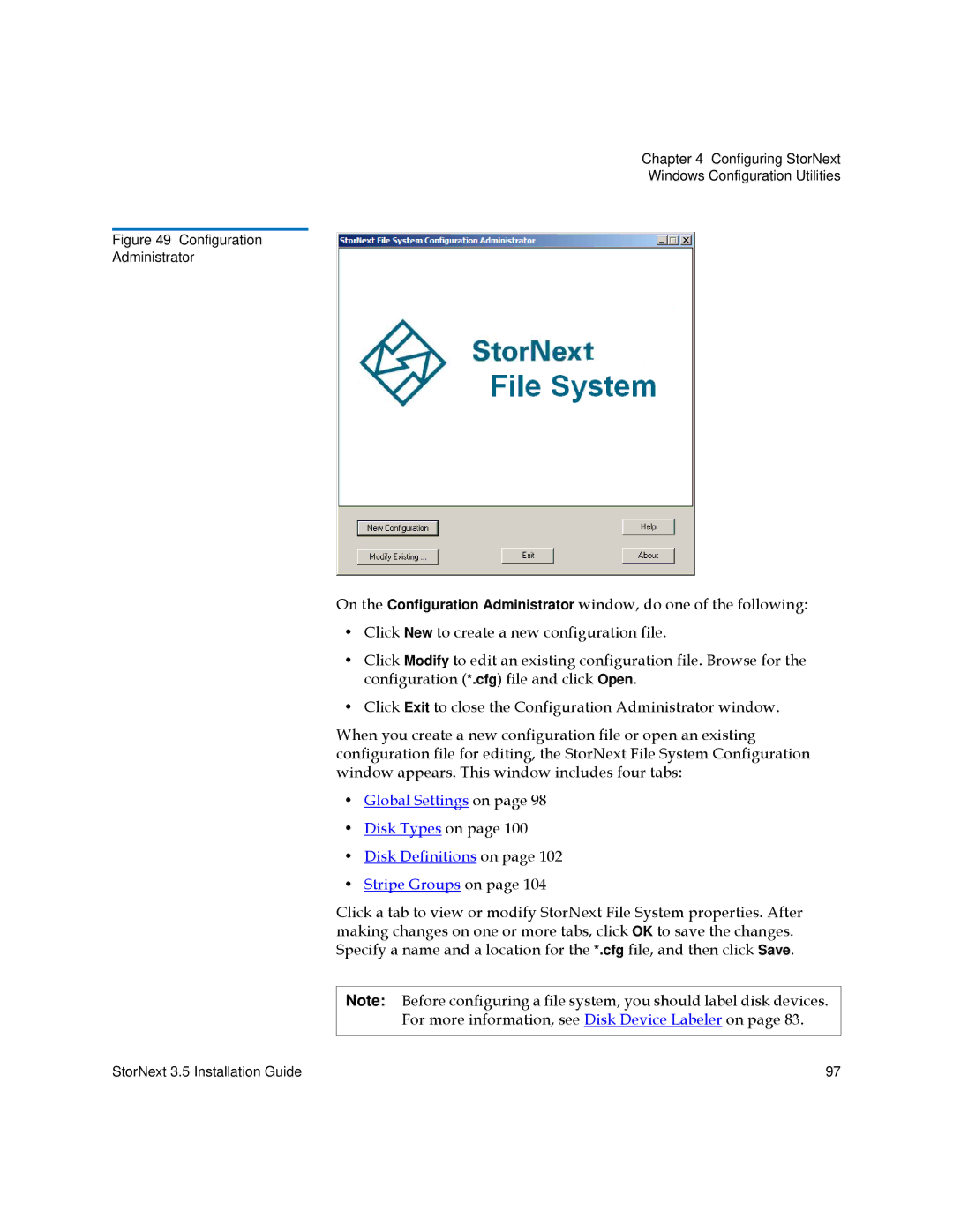 Quantum 3.5 manual Disk Types on, Disk Definitions on Stripe Groups on 