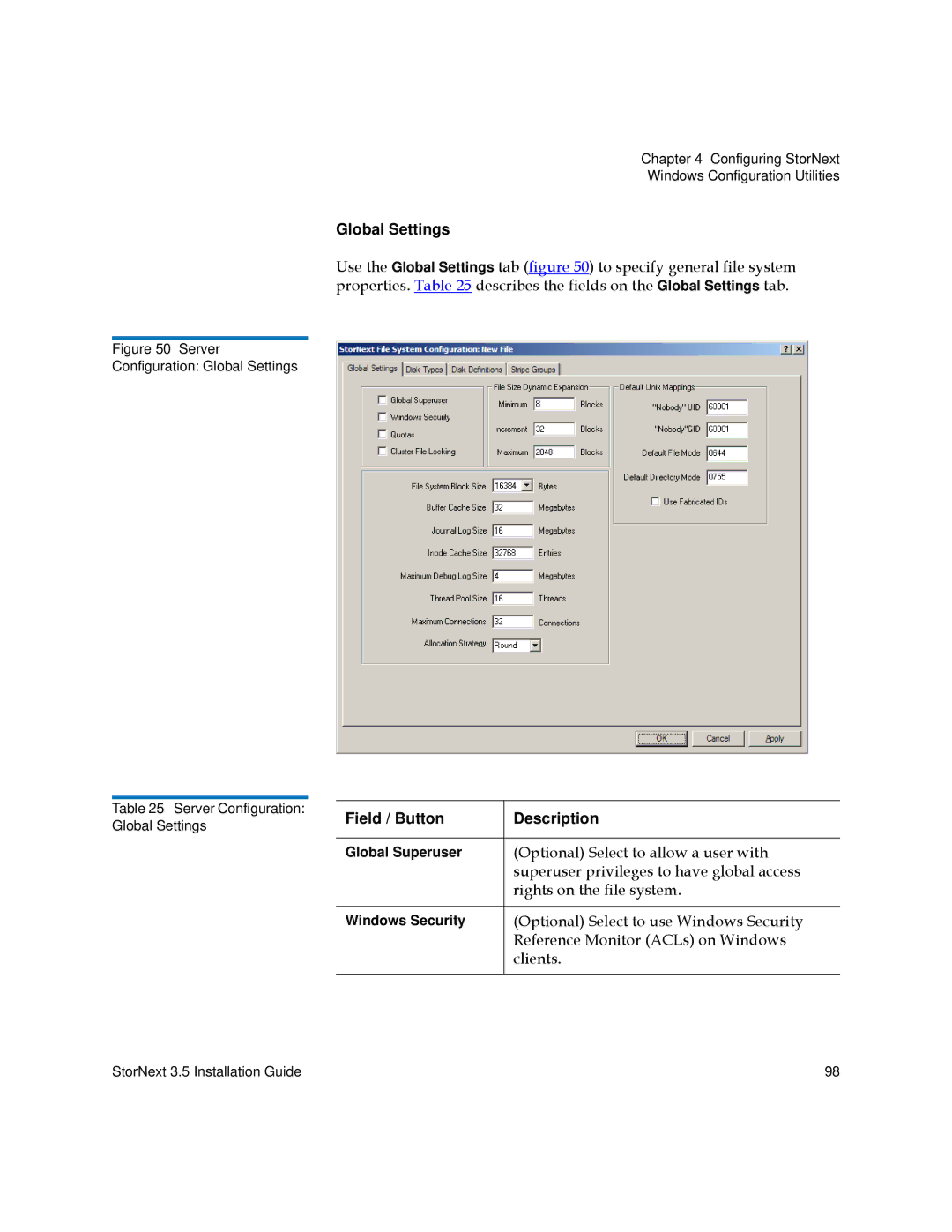 Quantum 3.5 manual Global Settings 