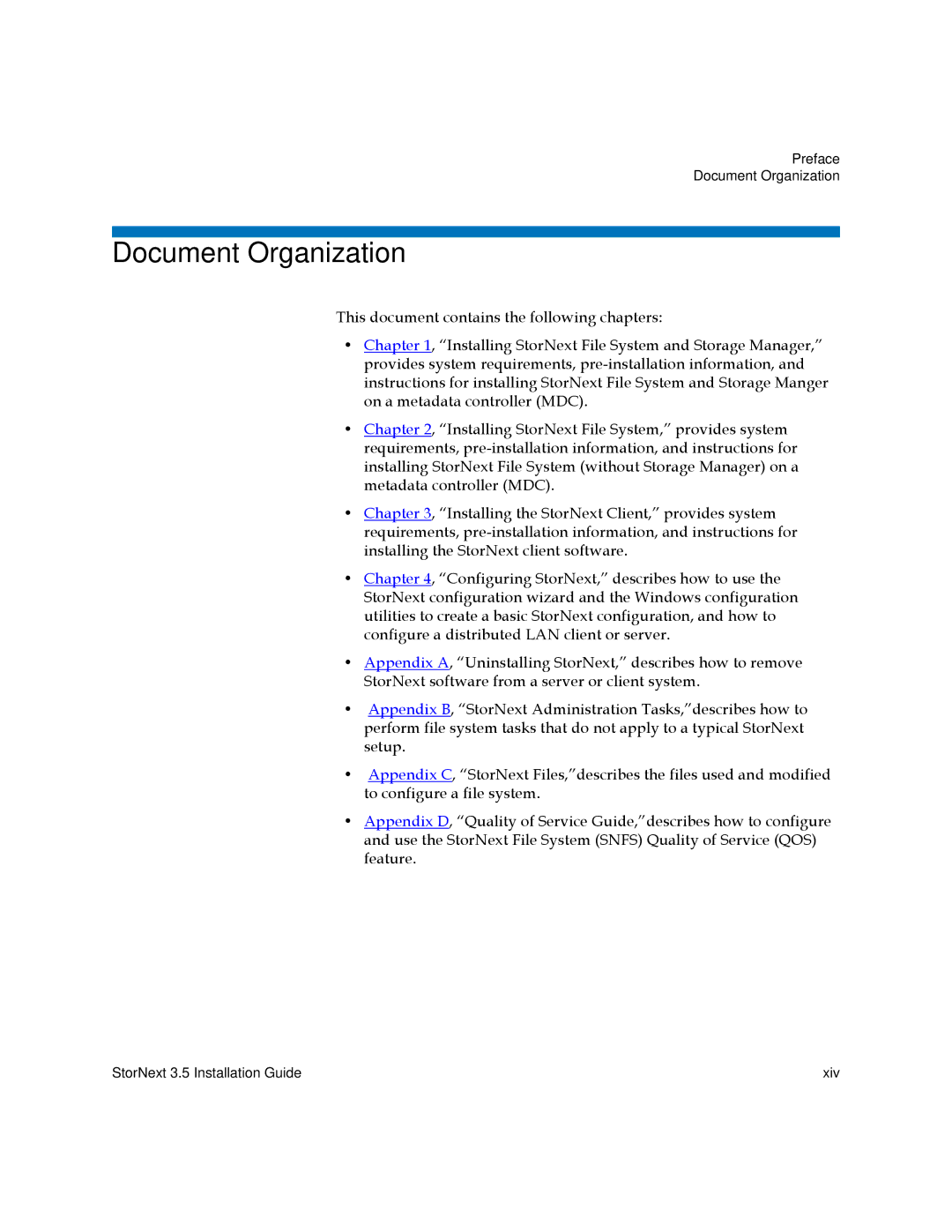 Quantum 3.5 manual Document Organization 