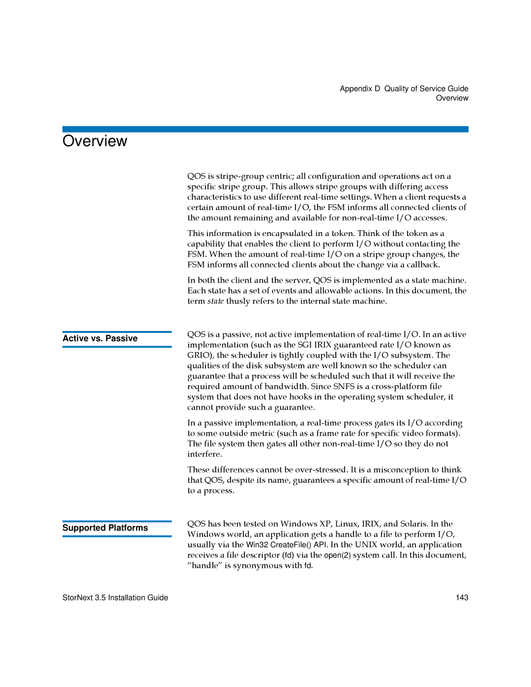 Quantum 3.5 manual Overview, Active vs. Passive Supported Platforms 