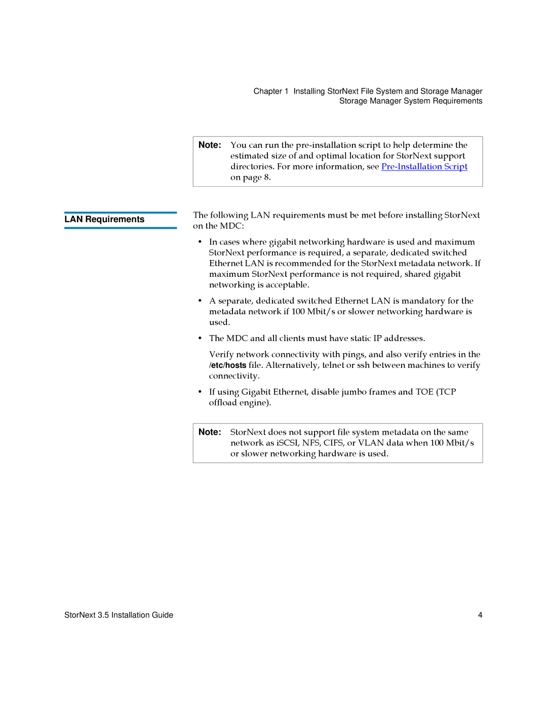 Quantum 3.5 manual LAN Requirements 