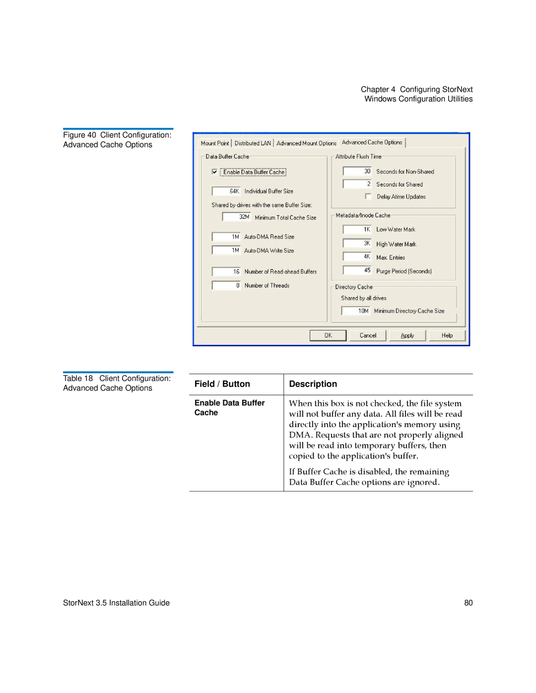 Quantum 3.5 manual When this box is not checked, the file system, Will not buffer any data. All files will be read 