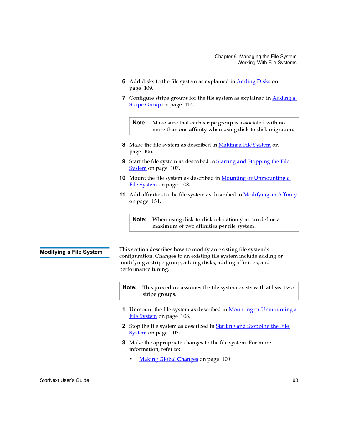 Quantum 3.5.1 manual Modifying a File System 