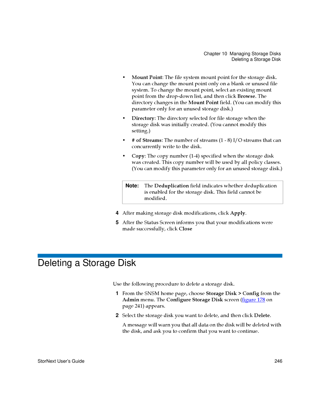 Quantum 3.5.1 manual Deleting a Storage Disk 