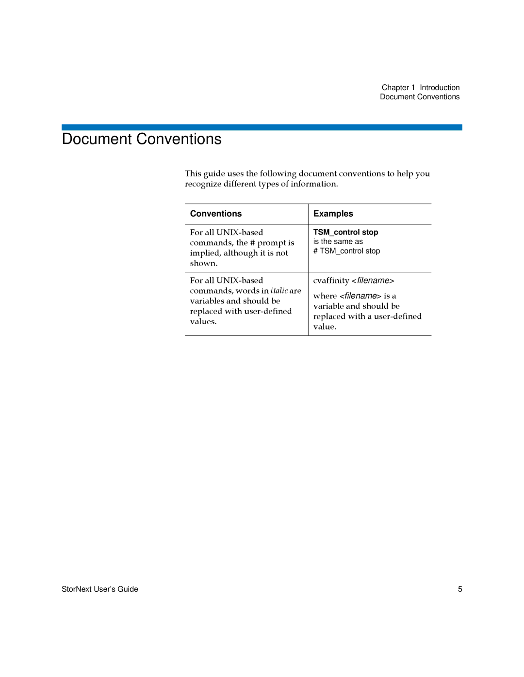 Quantum 3.5.1 manual Document Conventions, Conventions Examples 