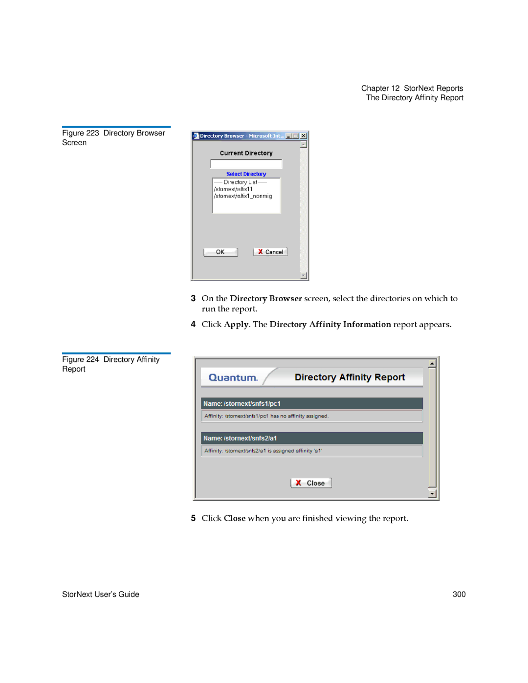 Quantum 3.5.1 manual Directory Browser Screen 