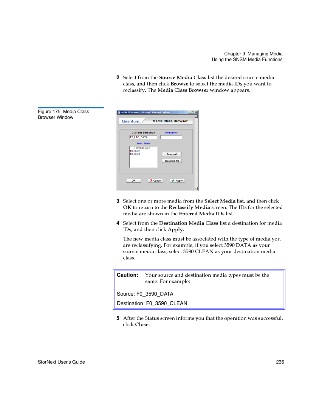 Quantum 3.5.2 manual Source F03590DATA Destination F03590CLEAN 