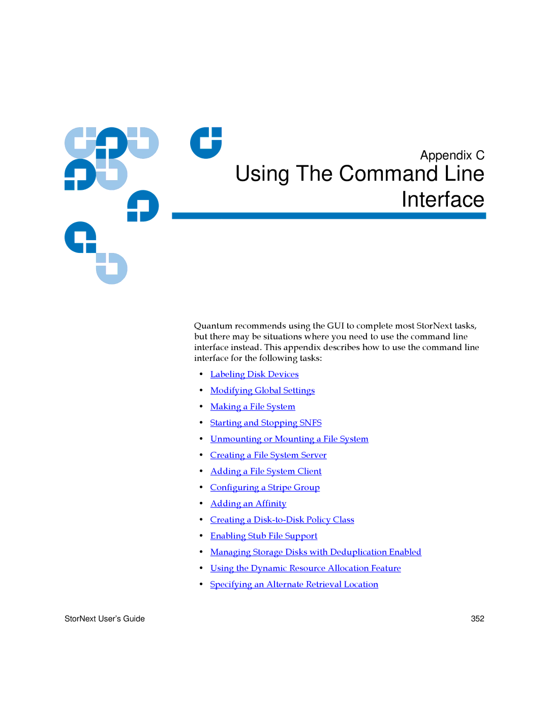 Quantum 3.5.2 manual Using The Command Line Interface 