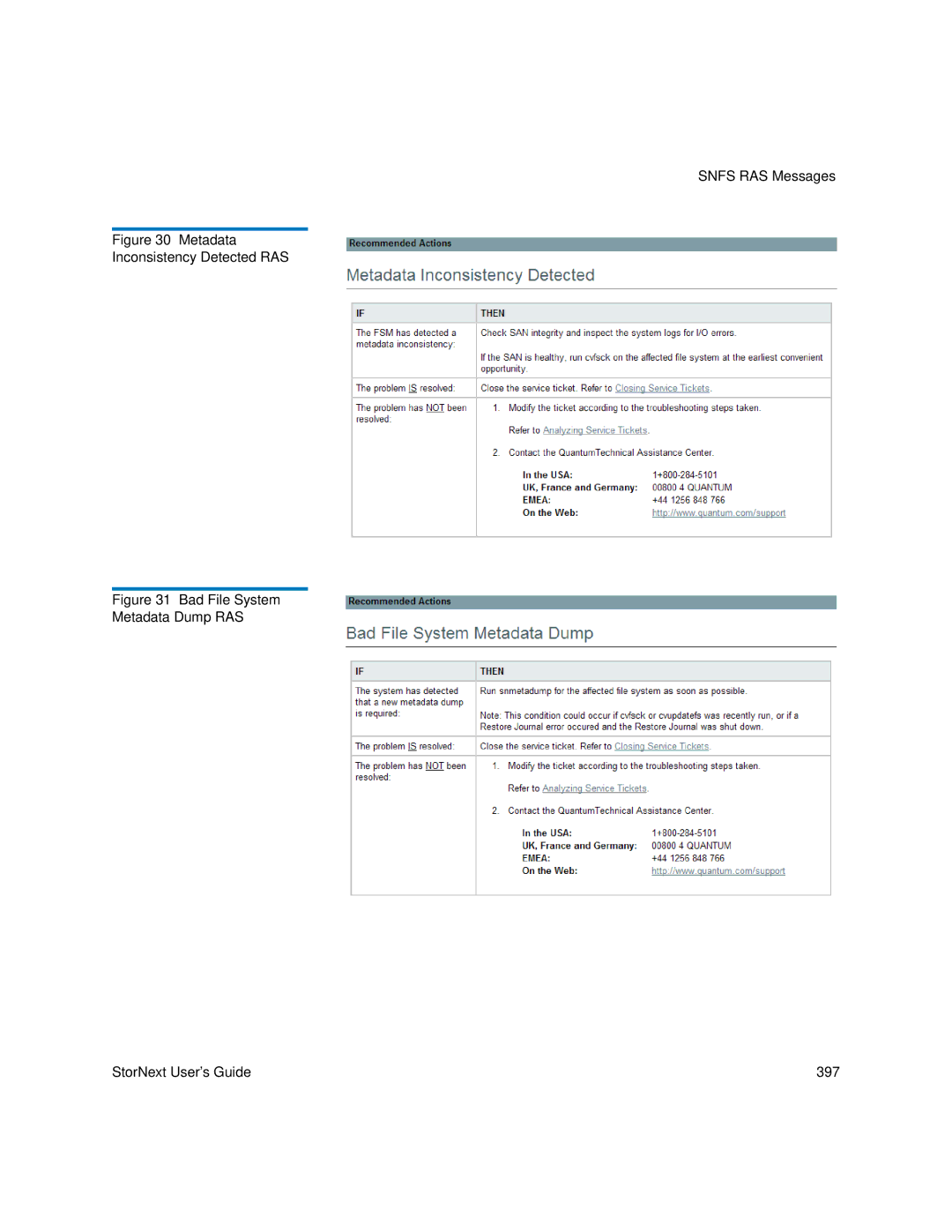 Quantum 3.5.2 manual Metadata Inconsistency Detected RAS 