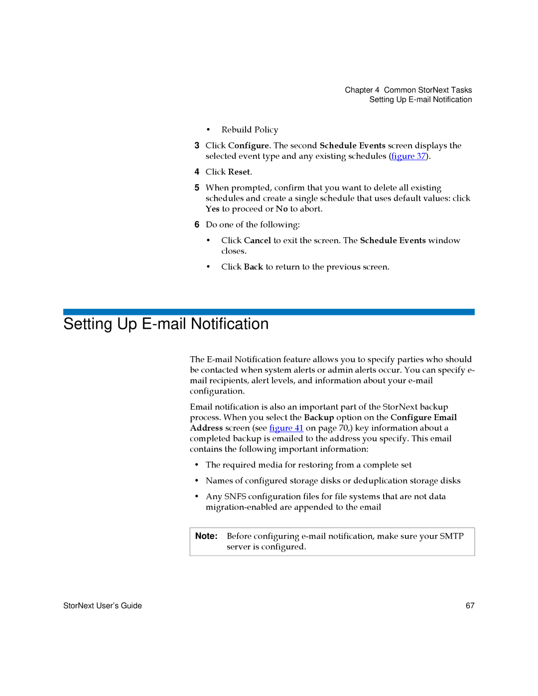 Quantum 3.5.2 manual Setting Up E-mail Notification 